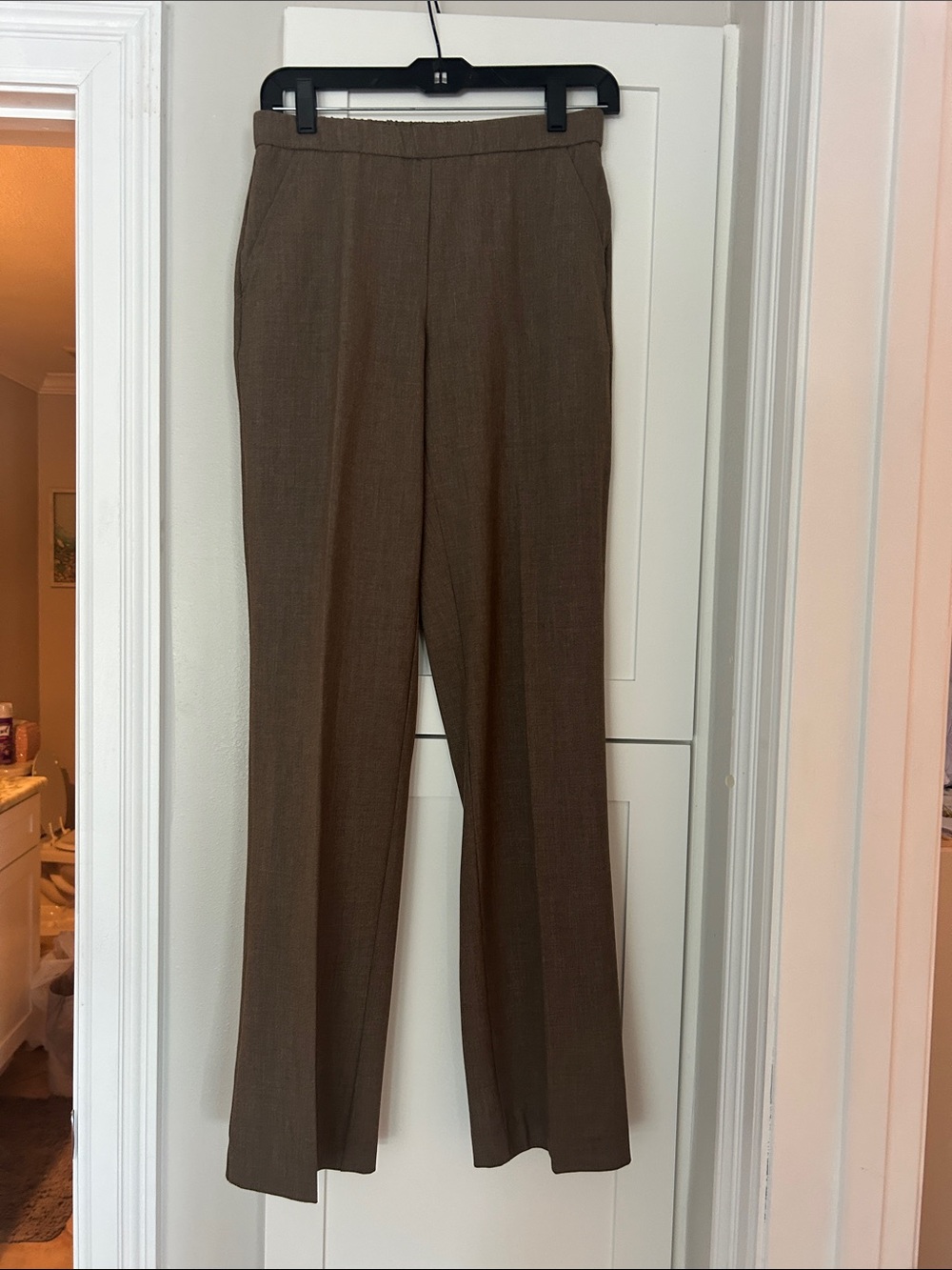 croft & barrow Women's Brown Straight-Leg Dress Pants